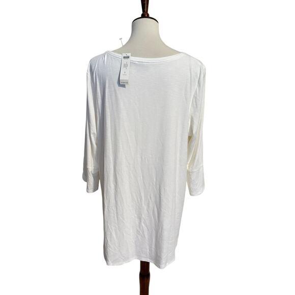 Chico's Zenergy Envelope Hem Tunic - Alabaster - Picture 2 of 3